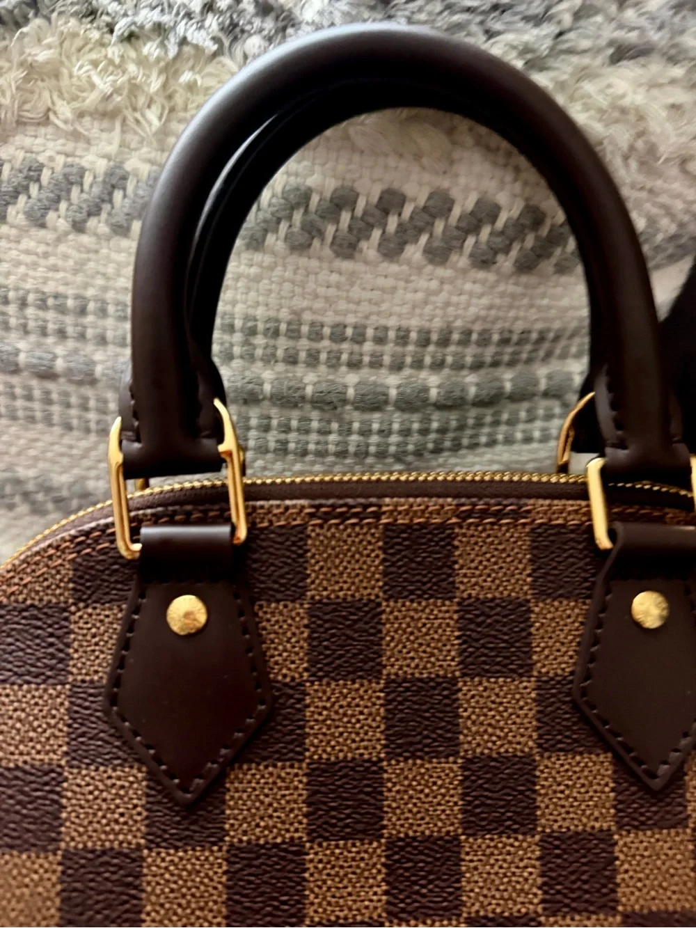 Louis Vuitton Damier Ebene Alma BB Satchel - Brown